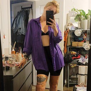 Purple men's button down shirt